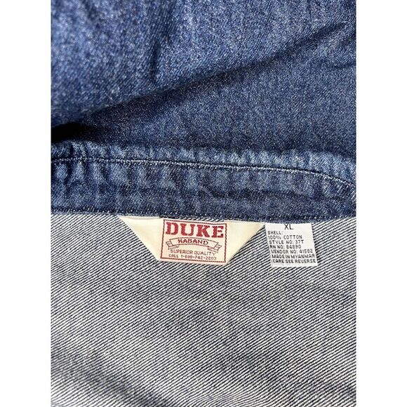 Vintage Duke Haband Oversized Y2K, Old Money Denim Jacket Blue Sz: XL - Picture 6 of 6